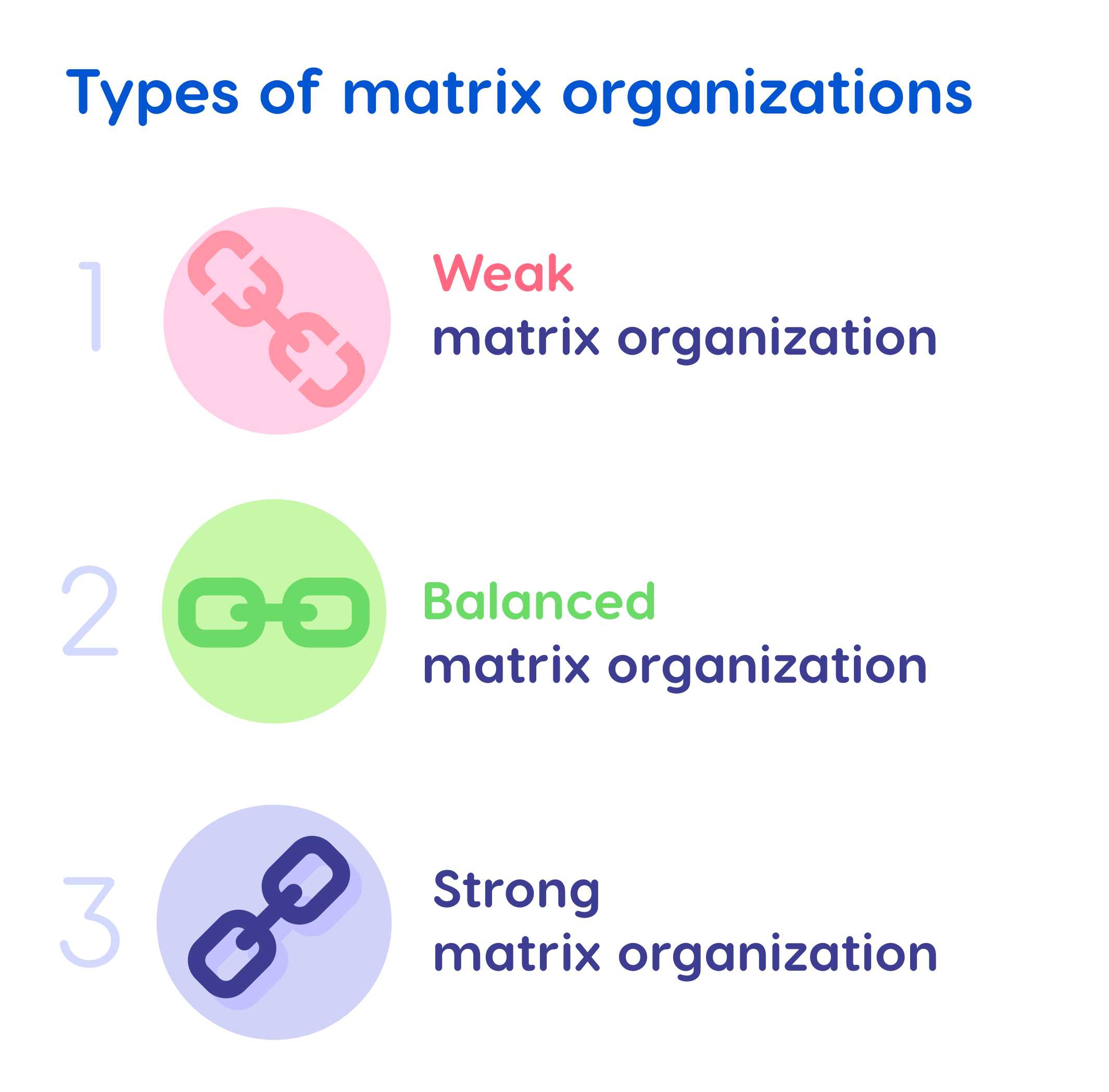 types of matrix organizations