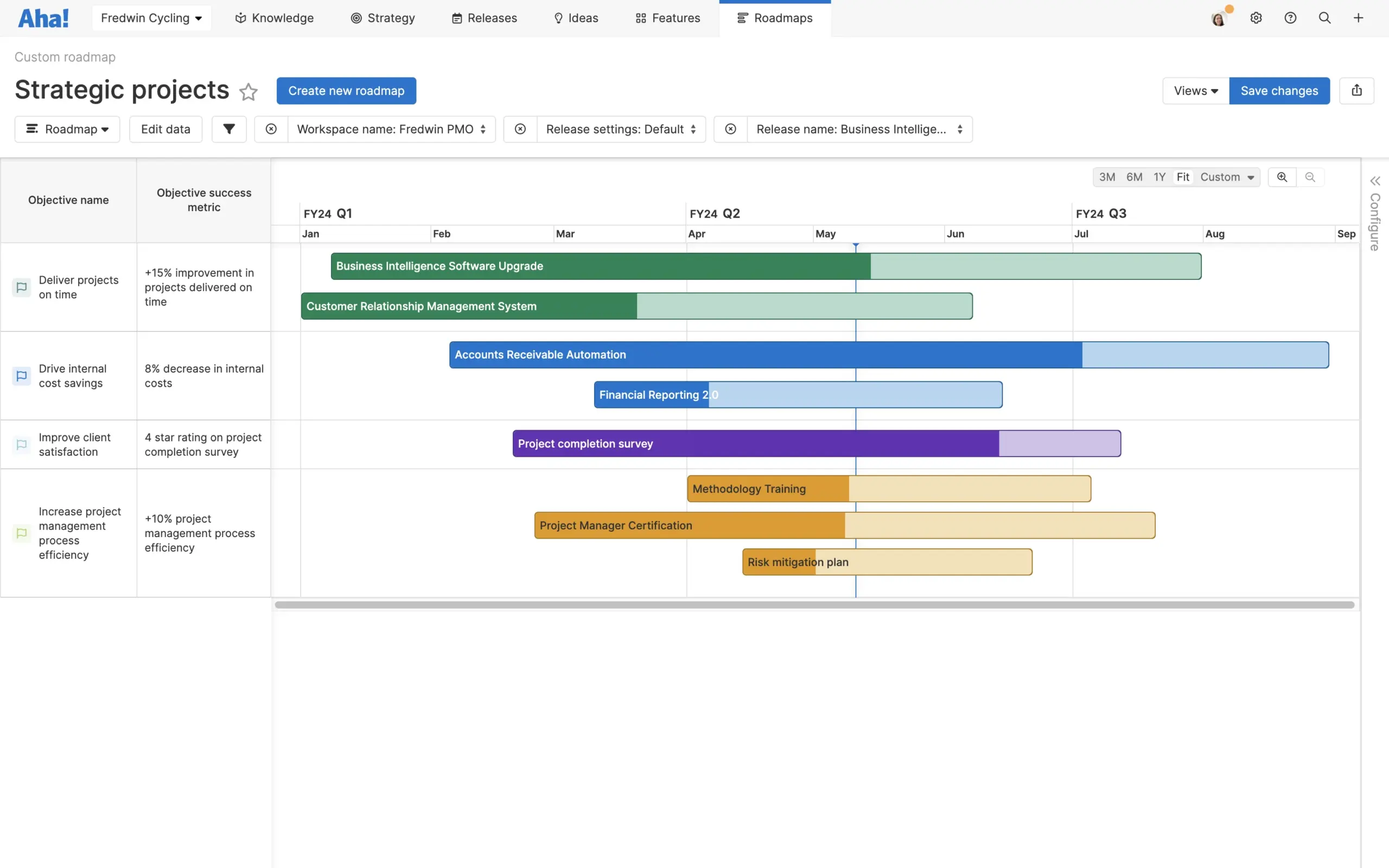 Aha! interface screenshot