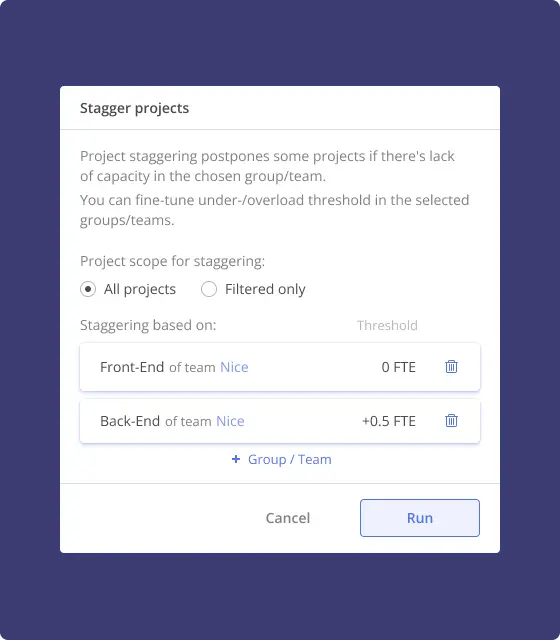 Project Staggering