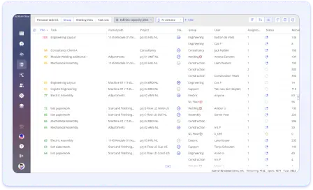 Task management interface example