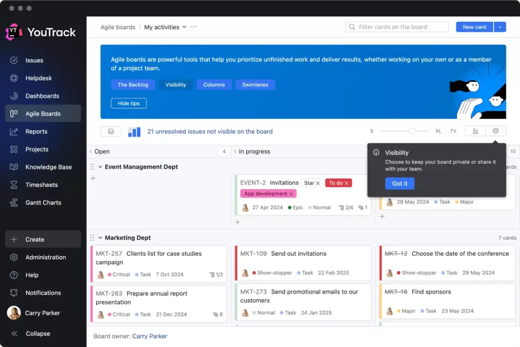 YouTrack screenshot